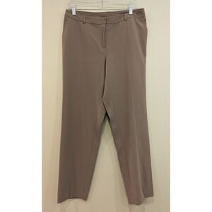 St. John Tan Hook Closure Trouser Dress Pants Size 10